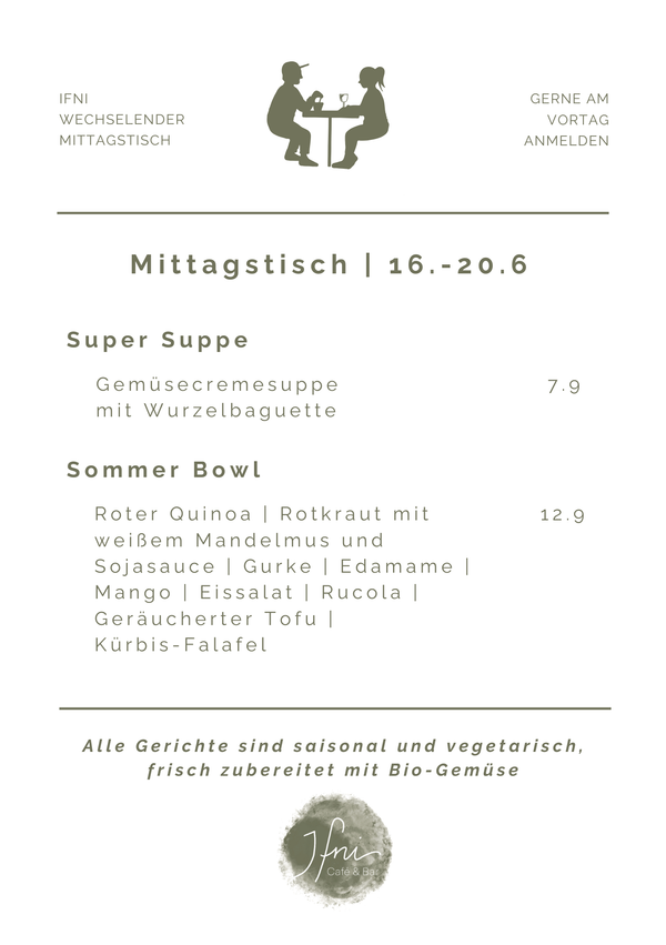 Der Mittagstisch in Füssen vom  16.-20.6